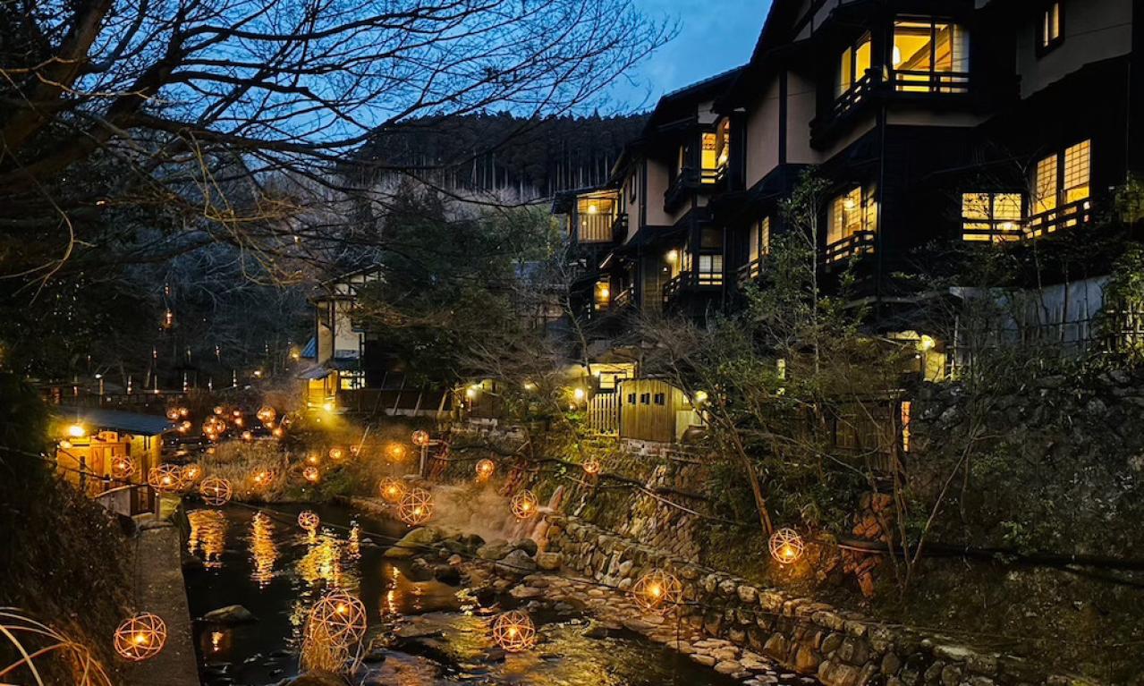 熊本県･黒川温泉の夜景