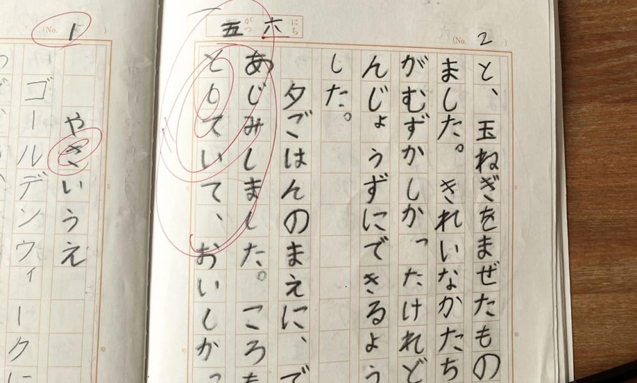 つい他人の文章を添削してしまうのもライターの性（さが）？我が子よ、ひらがなが多すぎるのでは…。